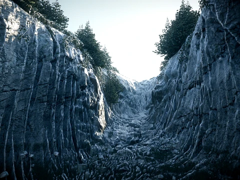 Canyon 01 PBR Scene 3D Model