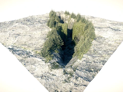 Canyon 01 PBR Scene 3D Model