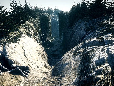 Canyon 01 PBR Scene 3D Model