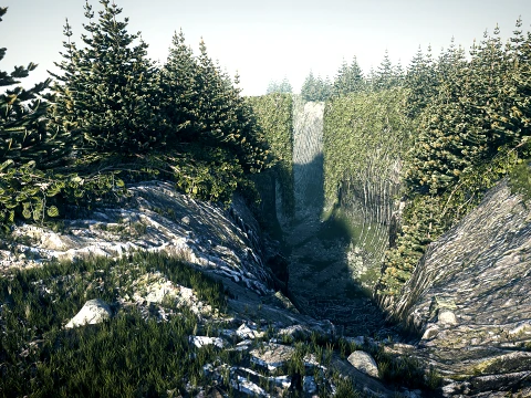 Canyon 01 PBR Scene 3D Model