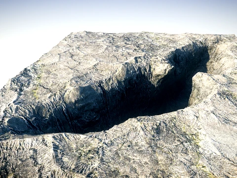 Canyon 01 PBR Scene 3D Model