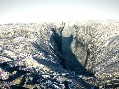 Canyon 01 PBR Scene 3D Model
