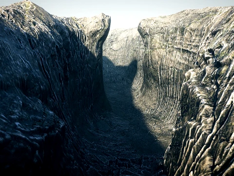Canyon 01 PBR Scene 3D Model