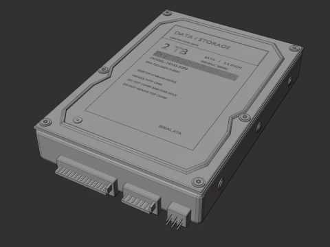 Generic Hard Drive 3D Model