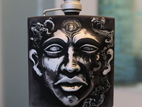 Frasco de poção embalada Modelo 3D