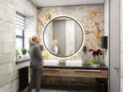 Office spaces in one scene 3D Model