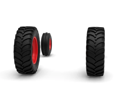 Wheel Set of Racing Combine Harvester Version 1 Scale 1 to 25 3D Print Model