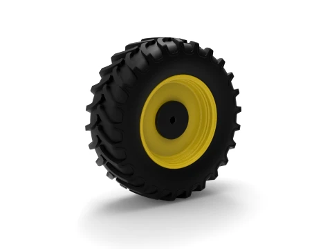 Front wheel of Racing Combine Harvester Version 1 Scale 1 to 25 3D Print Model