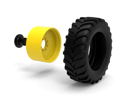 Front wheel of Racing Combine Harvester Version 1 Scale 1 to 25 3D Print Model