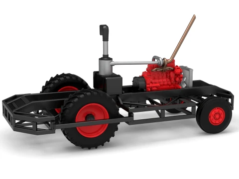 Chassis of Racing Combine Harvester Scale 1 to 25 3D Print Model