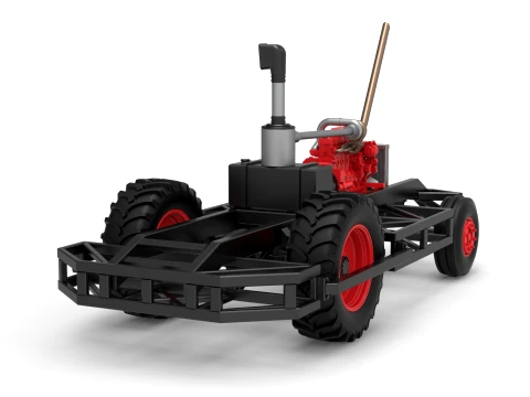 Chassis of Racing Combine Harvester Scale 1 to 25 3D Print Model