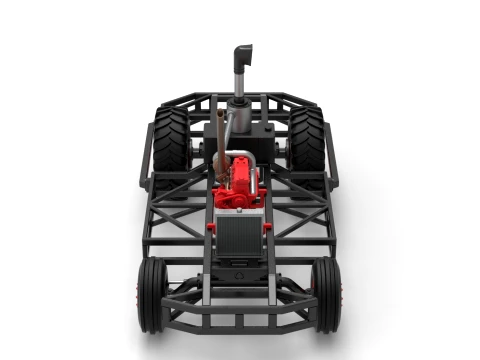 Chassis of Racing Combine Harvester Scale 1 to 25 3D Print Model