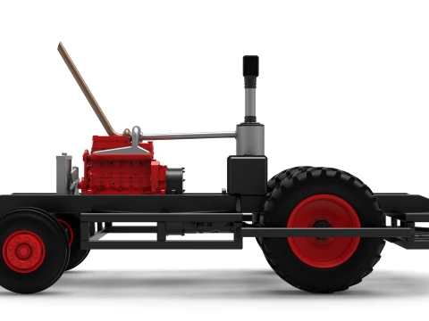 Chassis of Racing Combine Harvester Scale 1 to 25 3D Print Model