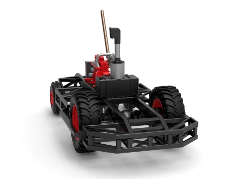 Chassis of Racing Combine Harvester Scale 1 to 25 3D Print Model