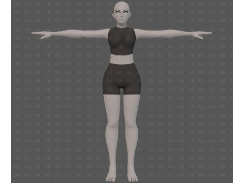 Base mesh woman 31 3D Model
