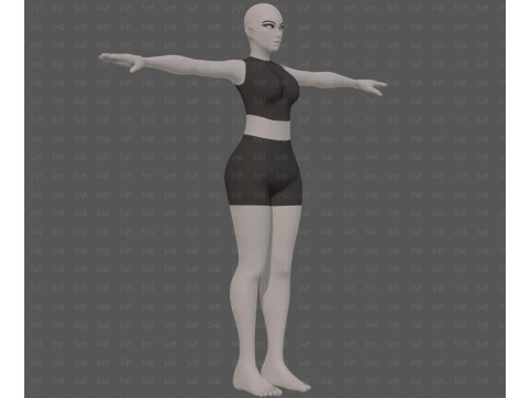Base mesh woman 31 3D Model