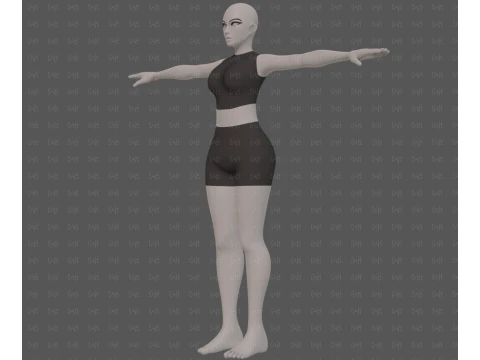 Base mesh woman 31 3D Model