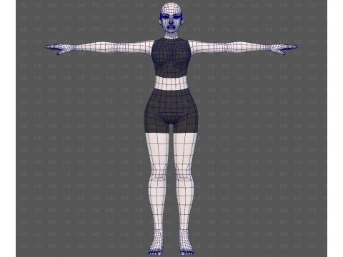 Base mesh woman 31 3D Model