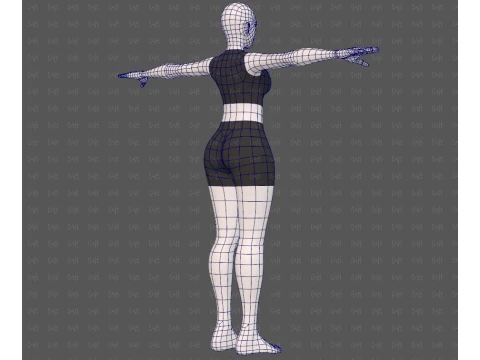Base mesh woman 31 3D Model