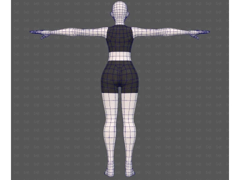 Base mesh woman 31 3D Model