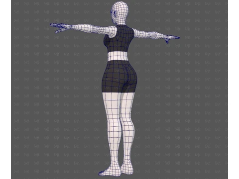 Base mesh woman 31 3D Model