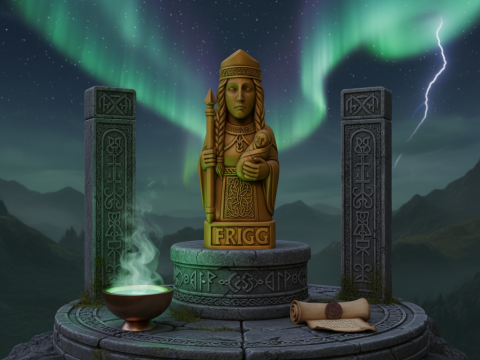 Statua di Frigg Regina di Asgard - Modello STL 3D per la stampa FDM Modello di stampa 3D