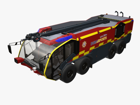 Airport Fire Truck 8x8 Dubai --374-- Modèle 3D