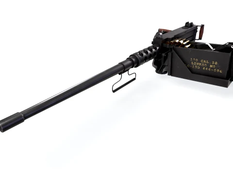 M2 Browning MachineGun --73-- 3D Model