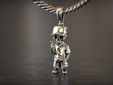 Wisior z kroplą miejskiej czaszki Model do druku 3D