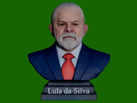 Lula da Silva Renderable Bust 3D Modell