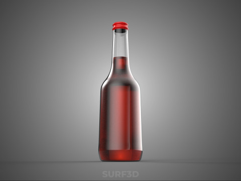 BOTOL MINUM SODA PLASTIK AIR MERAH MOCKUP SOFTDRINK KARBONAT Model 3D
