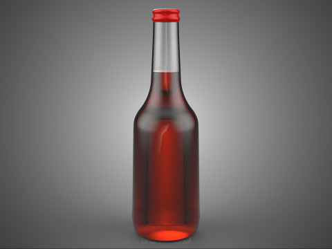 BOTOL MINUM SODA PLASTIK AIR MERAH MOCKUP SOFTDRINK KARBONAT Model 3D