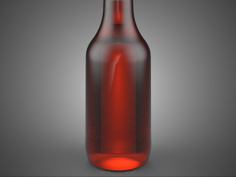 BOTOL MINUM SODA PLASTIK AIR MERAH MOCKUP SOFTDRINK KARBONAT Model 3D