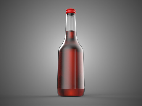 BOTOL MINUM SODA PLASTIK AIR MERAH MOCKUP SOFTDRINK KARBONAT Model 3D