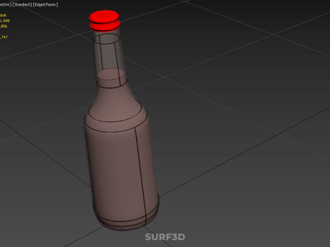 BOTOL MINUM SODA PLASTIK AIR MERAH MOCKUP SOFTDRINK KARBONAT Model 3D