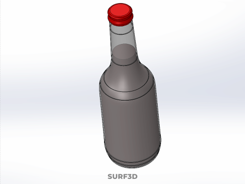 BOTOL MINUM SODA PLASTIK AIR MERAH MOCKUP SOFTDRINK KARBONAT Model 3D