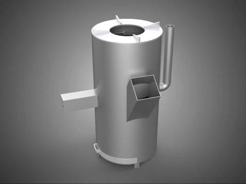 PELLET BRIQUETTE CHARCOAL BIOMASS ROCKET FAN STOVE FURNACE RANGE 3D Model