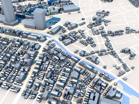 Tokyo Skytree Roppongi Hills Mori Tower Map 3D Model