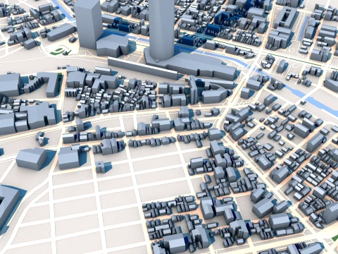 Tokyo Skytree Roppongi Hills Mori Tower Map 3D Model