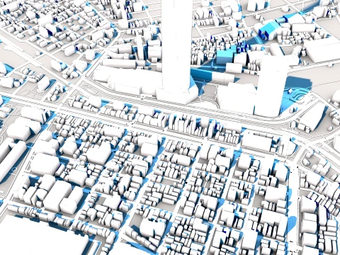 Tokyo Skytree Roppongi Hills Mori Tower Map 3D Model