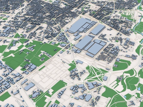 Turin City Italy Map 3D Model