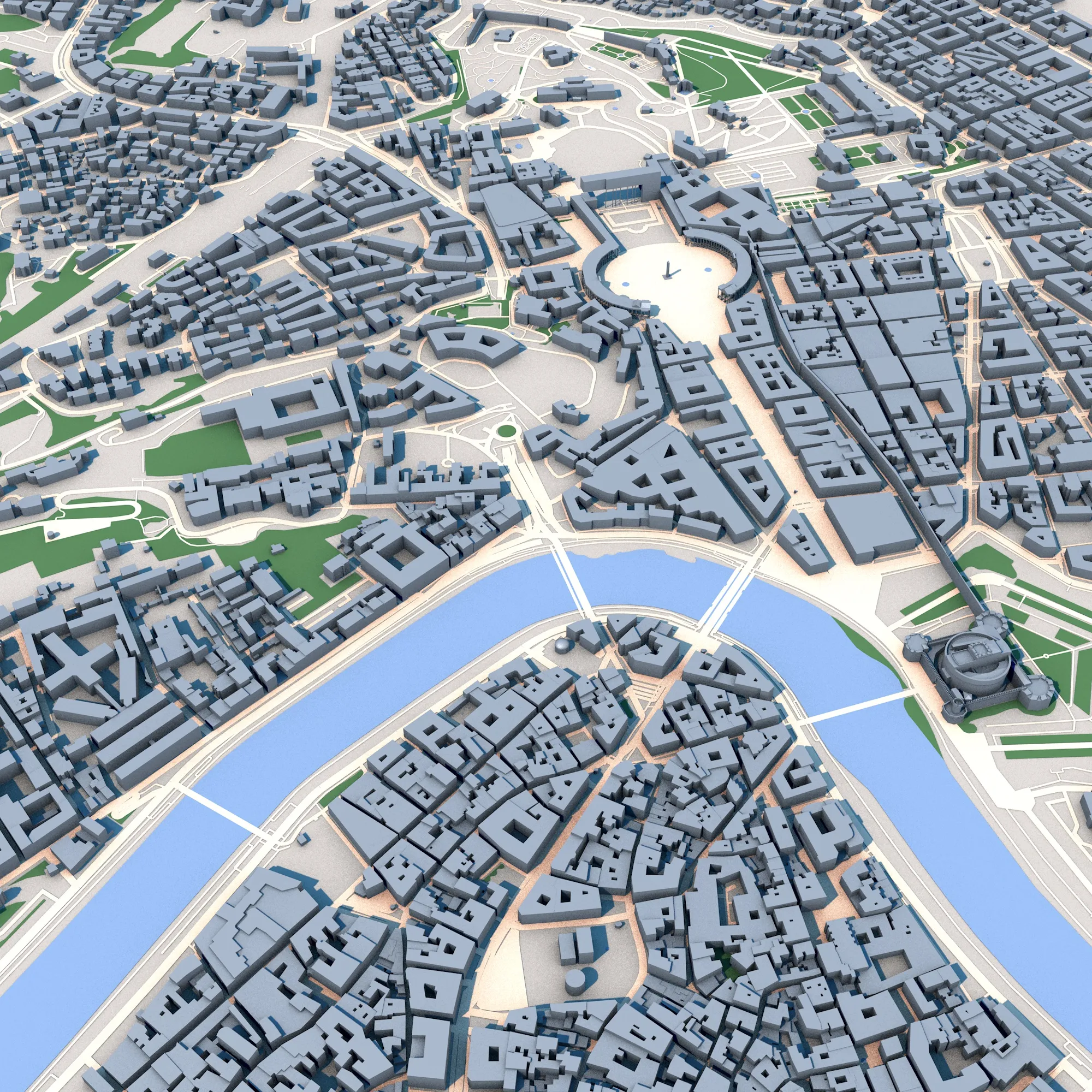 Vatican City Country in Europe Map 3D Model .c4d .max .obj .3ds .fbx .stl .blend