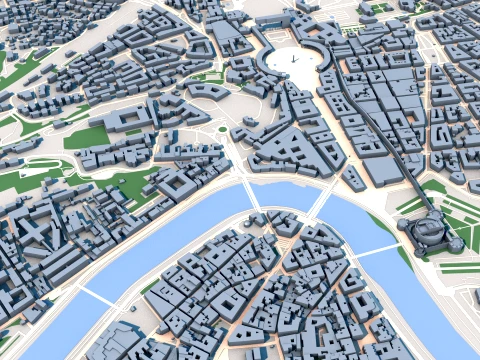 Vatican City Country in Europe Map 3D Model