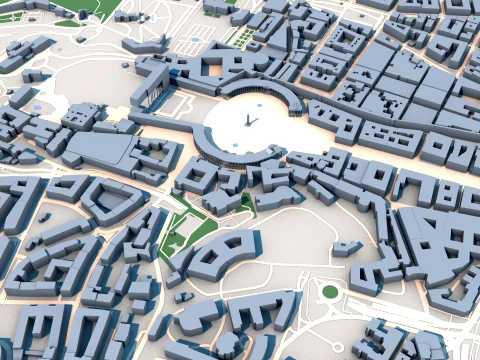 Vatican City Country in Europe Map 3D Model