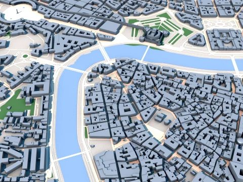 Vatican City Country in Europe Map 3D Model
