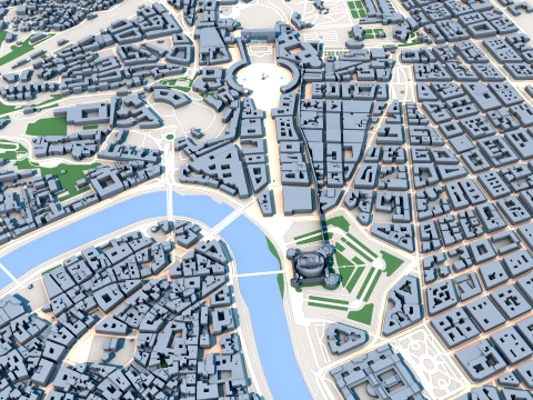 Vatican City Country in Europe Map 3D Model
