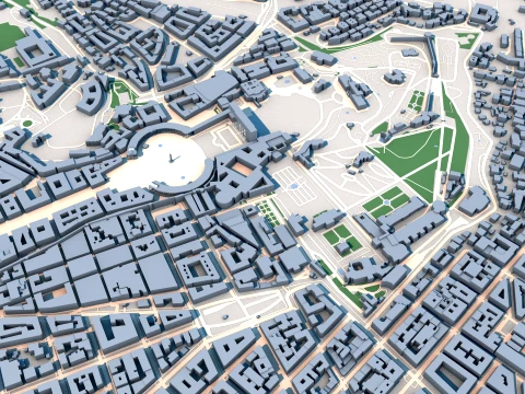 Vatican City Country in Europe Map 3D Model