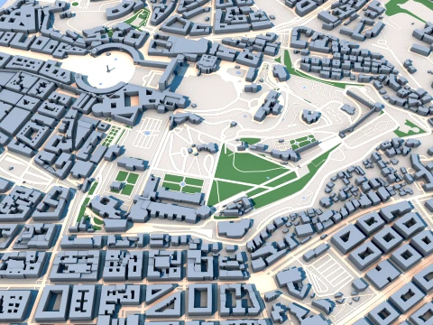 Vatican City Country in Europe Map 3D Model