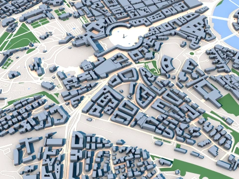 Vatican City Country in Europe Map 3D Model