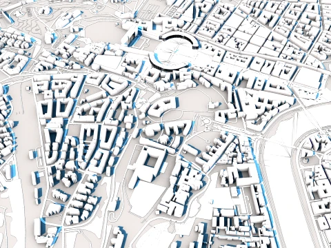 Vatican City Country in Europe Map 3D Model